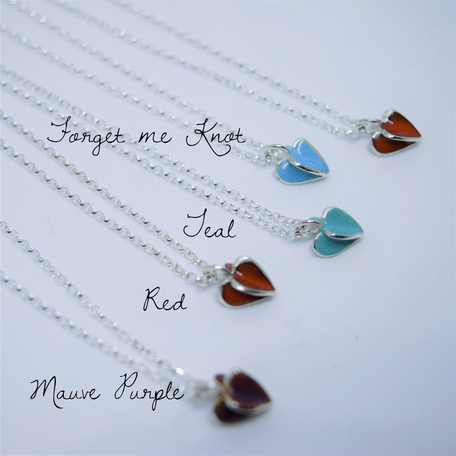 Enamelled Sweet Hearts Necklace