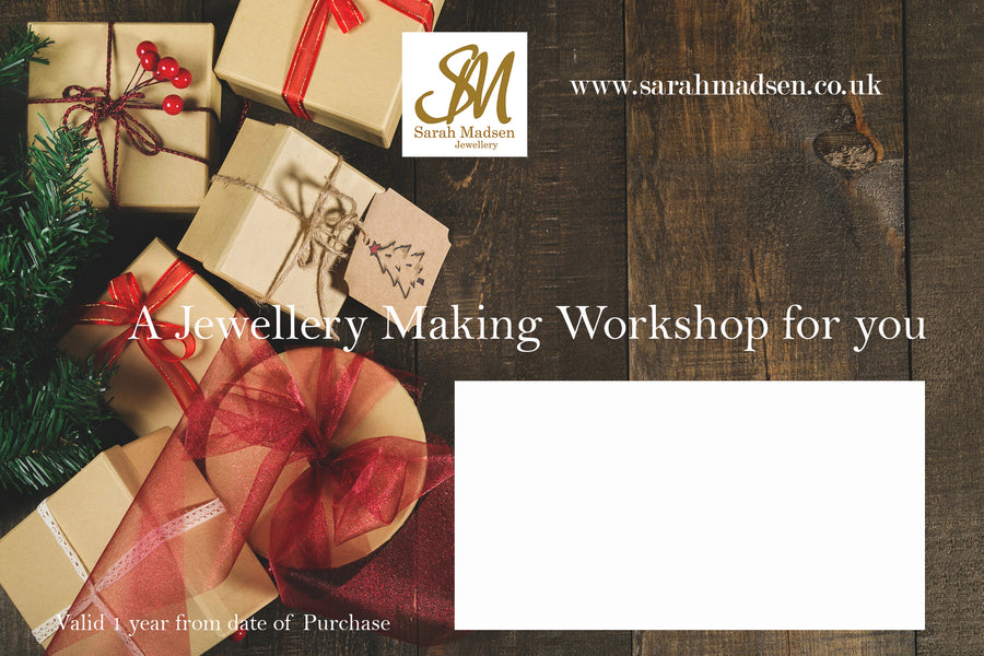 Sarah Madsen Christmas Gift Card for Jewellery Making Course/Workshop